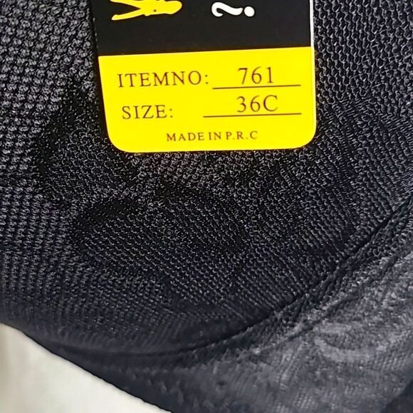 Lukasi Lace Demi Bra, Lightly Padded, Full Coverage, Black, Size 36C, NWT - Picture 10 of 11